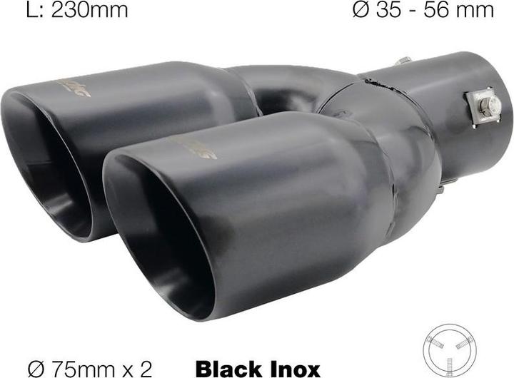 Image du produit Simoni Racing Embout d'échappement 2x75mm rond