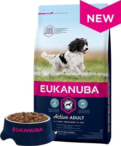 Immagine prodotto Eukanuba Pollo per adulti di razza media (Adulto, 1 pz., 15000 g)