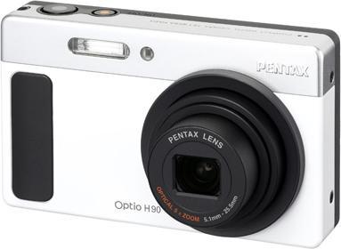 Image du produit Pentax Optio H90, 12MP, 5x Zoom, Vidéo HD, Argent/Blanc (1/2,3'')