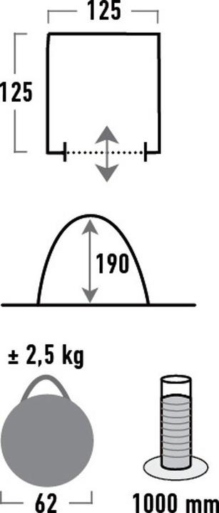 Actual product image High Peak Rimini (Tunnel tent, 2.50 kg, 1 person)