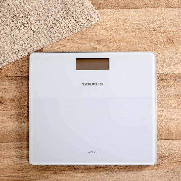 Produktbild Taurus Inception Digital Bathroom Scale 28cm x 28cm Tempered Glass - Blue (180 kg)