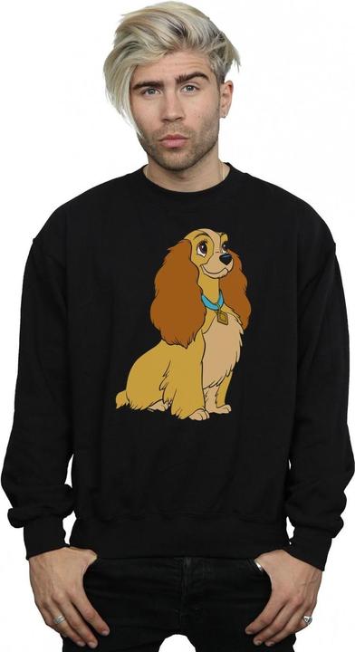 Actual product image Disney Mens Lady And The Tramp Lady Spaghetti Heart Sweatshirt (XXL)