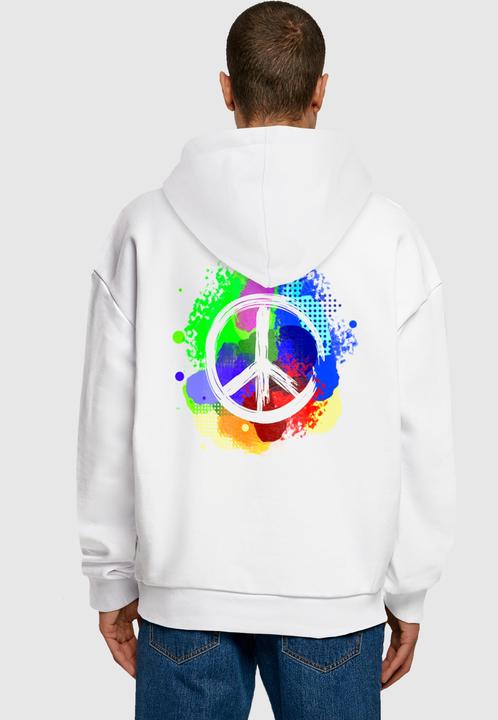 Produktbild Merchcode Peace - Wording Peace White and Peace - Graffiti with Ultra Heavy Hoody - 111859 (S)