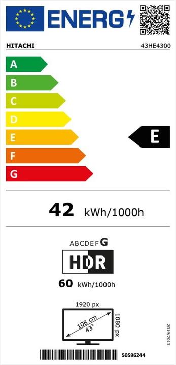 Energie-Label Hitachi 43HE4100 (43", LCD, Full HD)