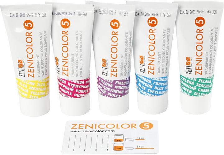 Creativ Company Zeepverf Kleur, 5x30gr (Gelb, Pink, Blau, Grün, Flieder)