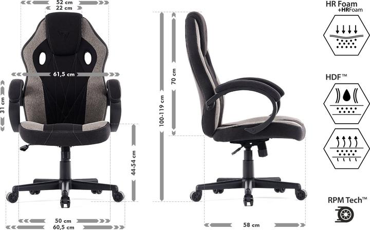 Produktbild Sense Prisma-Stoff schwarz-grau