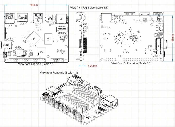 Nährwerte und Zutaten Odroid M1S Einplatinen-Computer mit IO Header, 4 GB RAM
