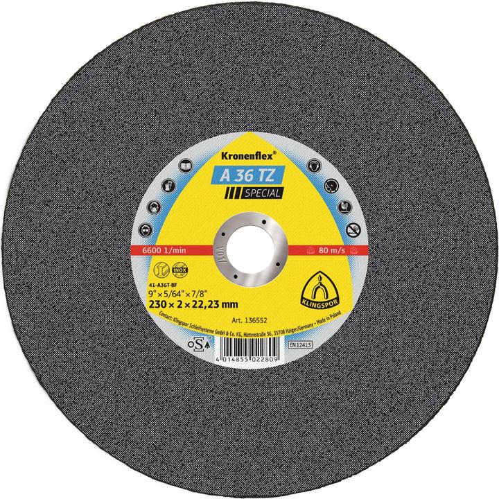 Produktbild Klingspor A 36 TZ Special - Trennscheiben 180 x 2 x 22,23 mm