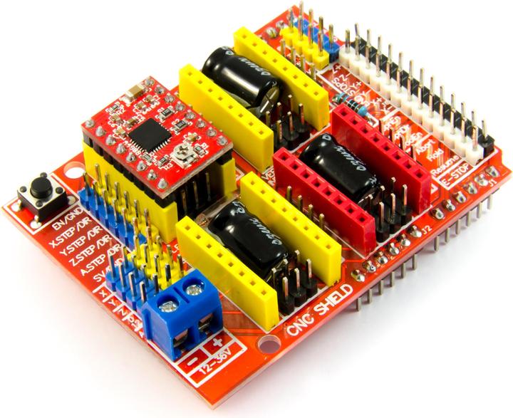 Actual product image Purecrea CNC Shield A4988 Arduino for 3D printers and milling machines (GRBL)