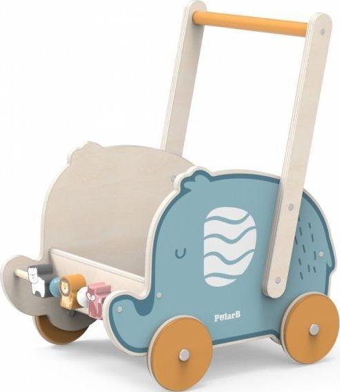 Viga Toys Medinis stumdukas - vežimėlis lėlėms Drambliukas PolarB