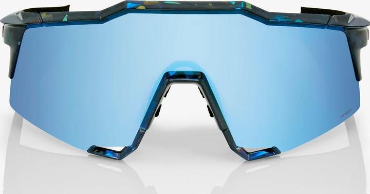 Actual product image 100% Glasses Speedccraft -Black Holographic -Hiper Blue Multilayer Mirro (Black, Ice blue)