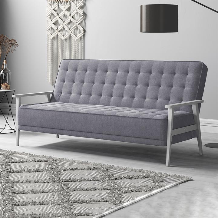 Actual product image VitaliSpa Sofa Dion, Grey, 202 cm with folding function