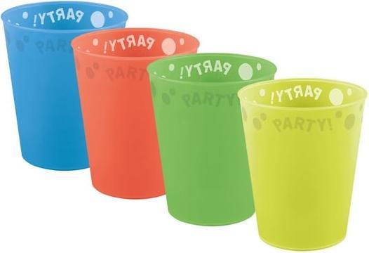 Actual product image Procos 4 party cups - plastic - colourful - approx. 250 ml (4 x)