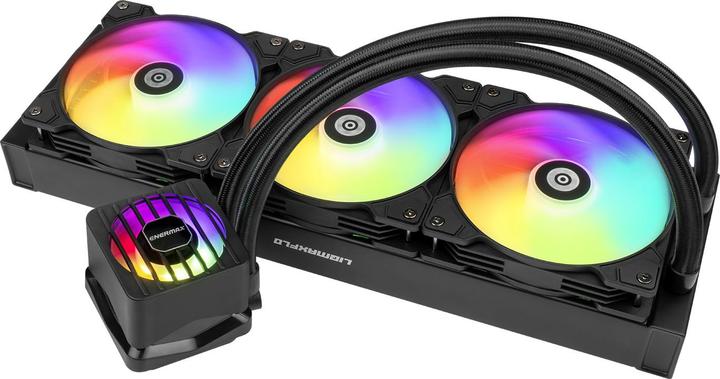 Actual product image Enermax LIQMAXFLO 420mm CPU AIO liquid cooler - Xtreme double chamber pump - VRM water block ARGB