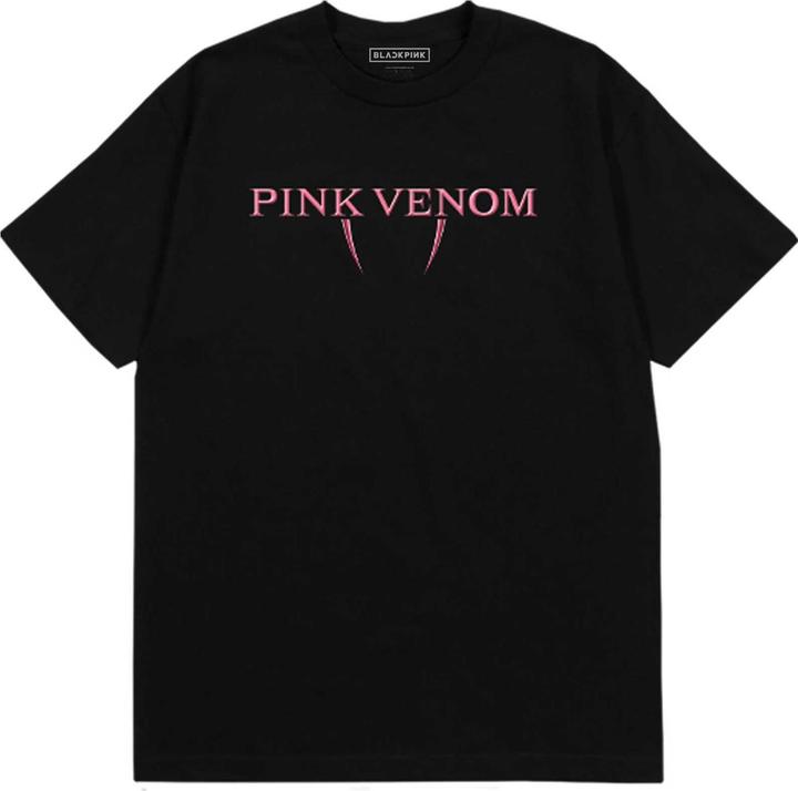 Music Brand Unisex Adult Pink Venom Back Print Cotton Logo T-Shirt (S)