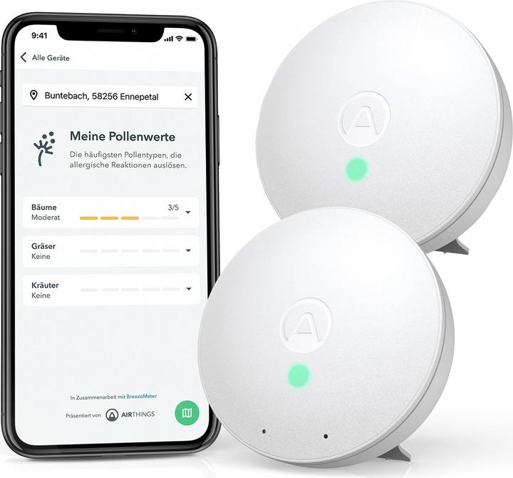 Produktbild Airthings 2x Wave Mini Raumluft-Sensor