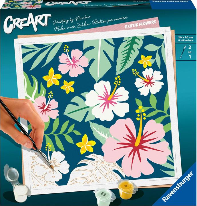 Immagine prodotto Ravensburger CreArt - Pittura per numeri 23729 - Fiori esotici - da 12 anni