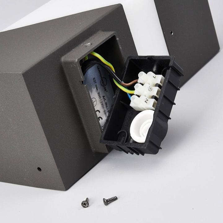 Actual product image Lucande Outdoor wall lamp Kiran with motion detector (790 lm, E27, IP44)