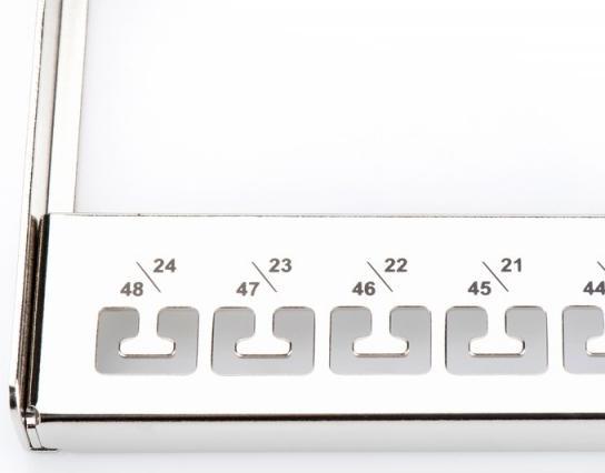 Actual product image Digitus Patch Panel housing 1U for Keystone modules 48-Port 48,3cm 19inch black RAL 9005
