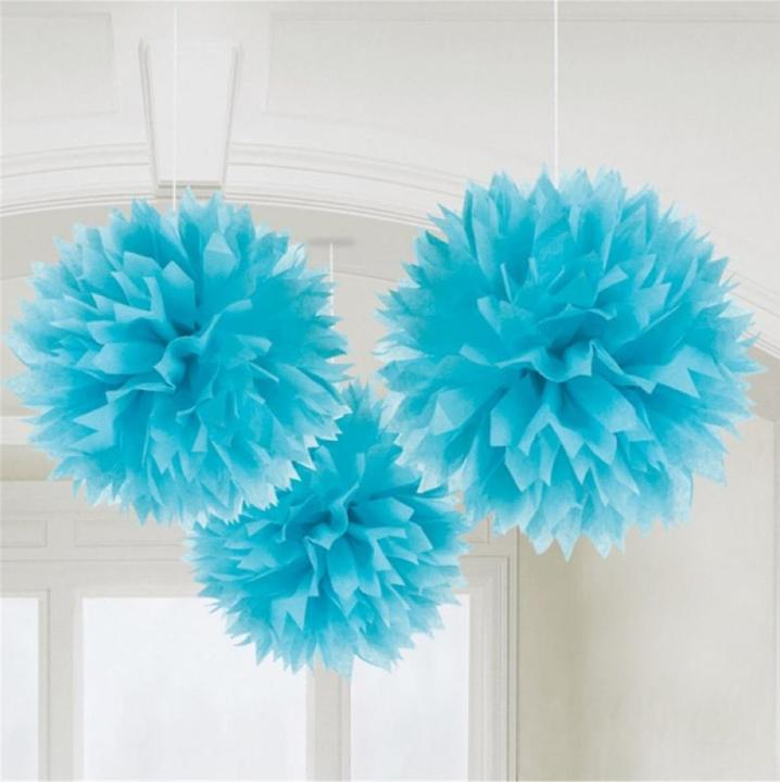 Amscan Papier Pompons Türkis