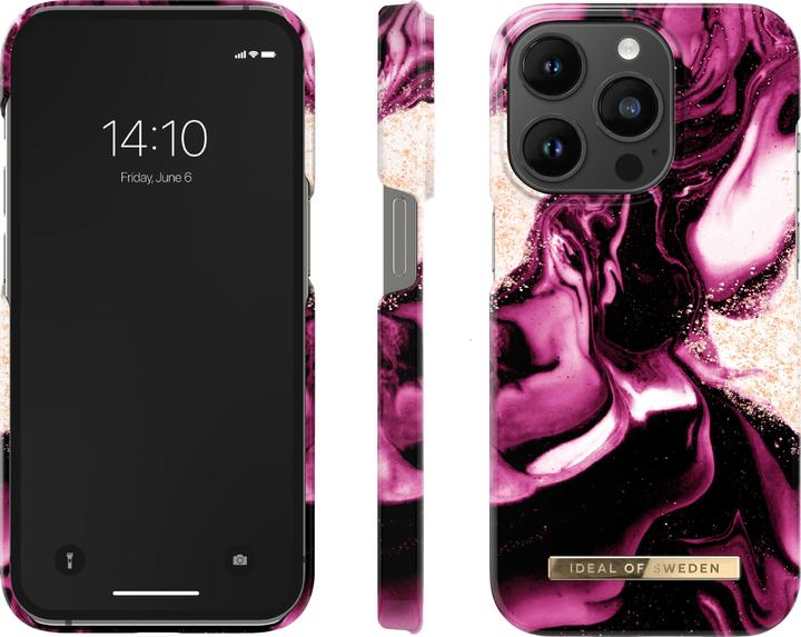 Produktbild iDeal Of Sweden Designer-Cover Golden Ruby Marble (Apple iPhone 14 Pro)