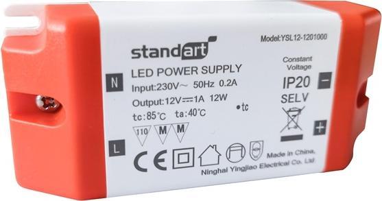 Produktbild Standart POWER ADAPTER LED 12W 1A 12V DC IP20
