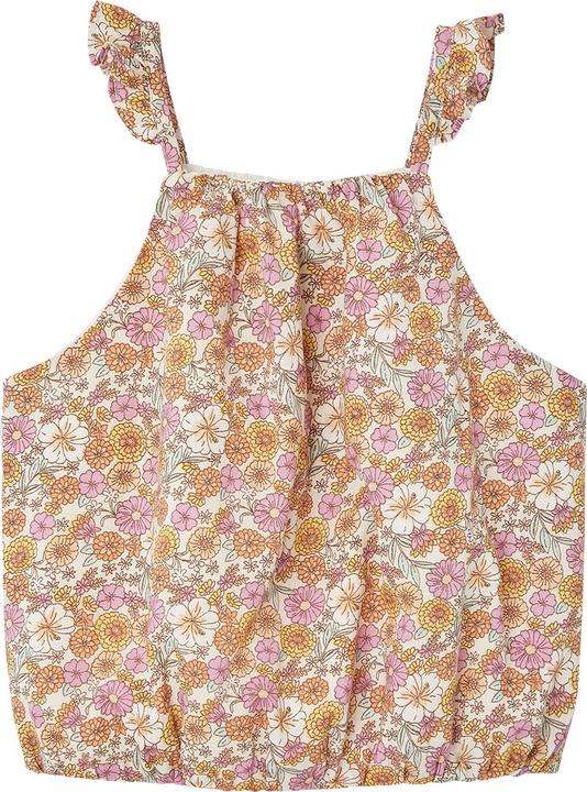 Vertbaudet Mädchen Cropped-Bluse mit Volantträgern