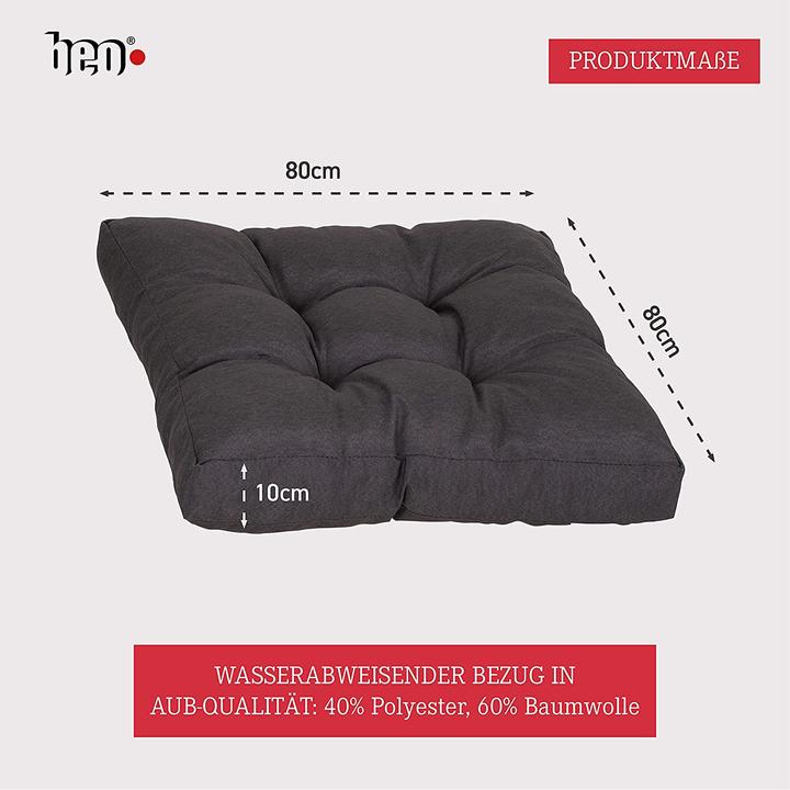 Actual product image Beo Garden Set 2x lounge cushion seat (80 x 80 x 10 cm)