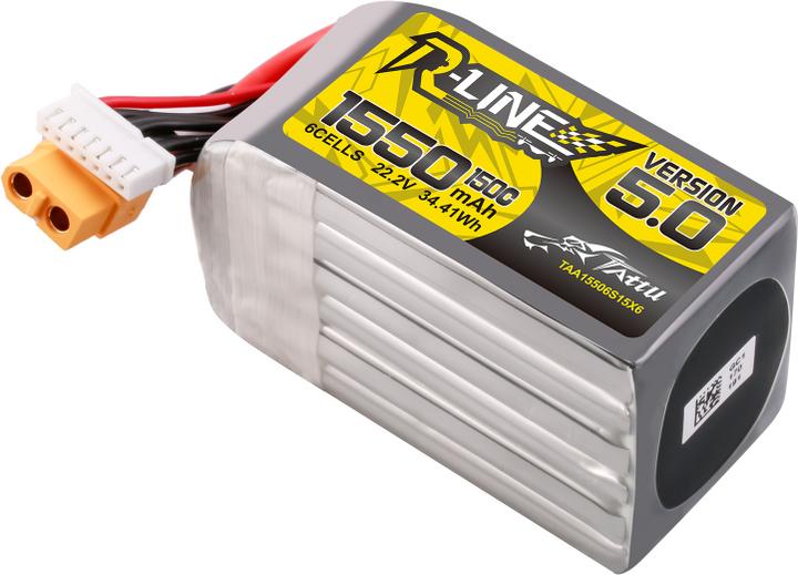 Produktbild Dronefactory Tattu R-Line Version 5.0 1550mAh 22.2V 150C 6S1P XT60 (22.20 V, 1550 mAh)