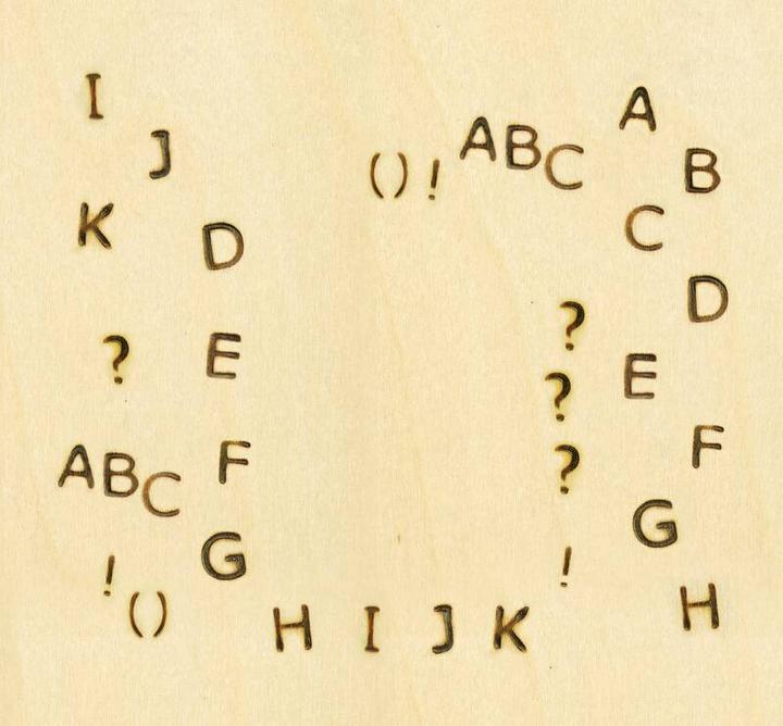 Produktbild Pebaro Brandmalstempel Set, Buchstaben A bis L (Brennspitze)