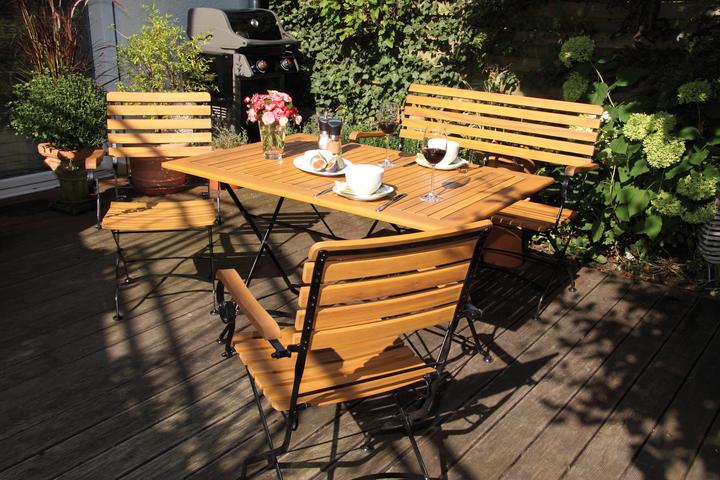 Actual product image Acamp Set 2x LINDAU folding chairs + 1x LINDAU folding table 80x80cm (80 cm)