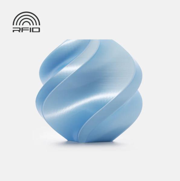 Immagine prodotto Bambu Lab - PLA Silk+ - Baby Blue - 1.75mm (PLA, 1.75 mm, Blu)