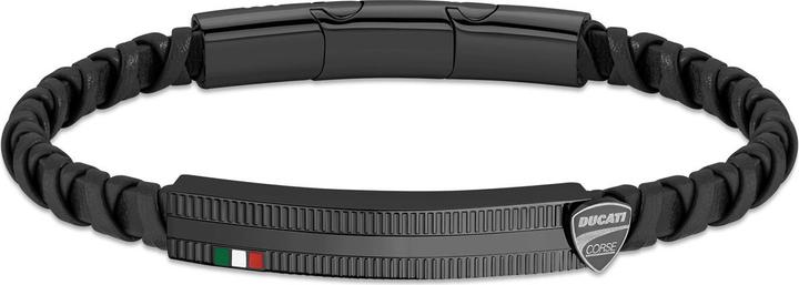 Produktbild Ducati Incrocio Armband (22 cm, Edelstahl, Leder)