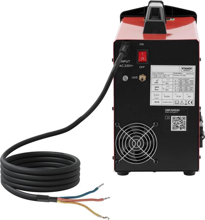 Actual product image Stamos MIG/MAG Welder - TIG: 200, MMA: 170 A - 230 V - synergy - Duty Cycle 100%