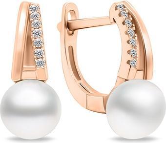 Image du produit Brilio Silver - Boucles d'oreilles uniques en bronze avec perles et zircons EA675R