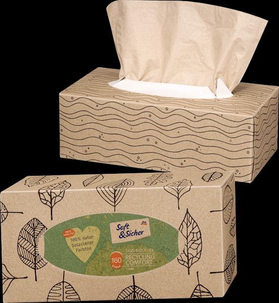 Produktbild dm Soft&Sicher Taschentücherbox Recycling