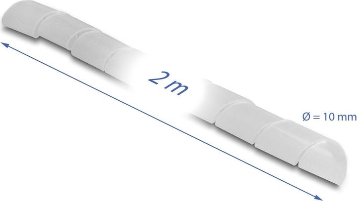 Produktbild Delock Spiroschlauch flexibel 2 m x 10 mm Transparent (Kabelspiralschlauch, 200 cm)