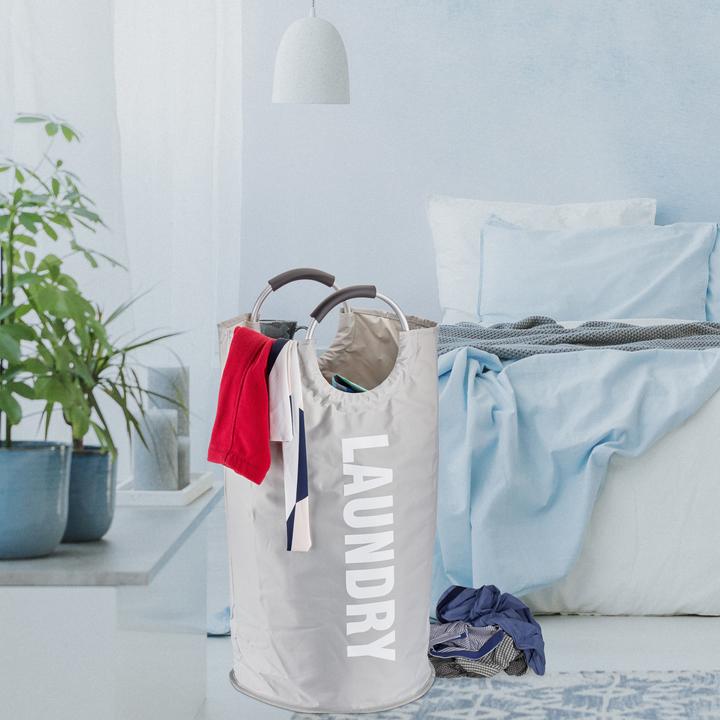 Actual product image Relaxdays Folding Laundry Hamper with Handles (60 l)
