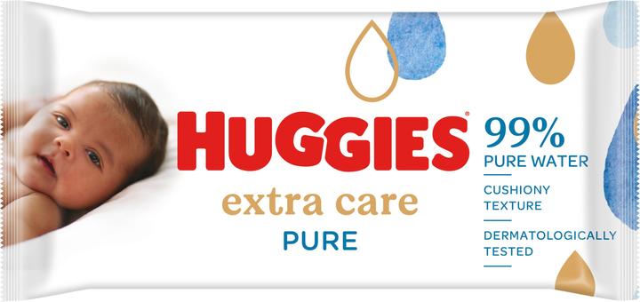 Actual product image Huggies Wet wipes Pure Extra Care single pack 56 pieces (56 Piece)