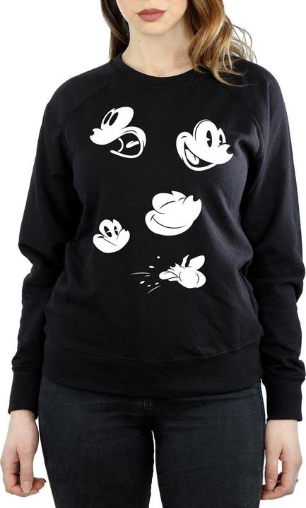 Actual product image Disney Womens/Ladies Mickey Mouse Faces Sweatshirt (S)
