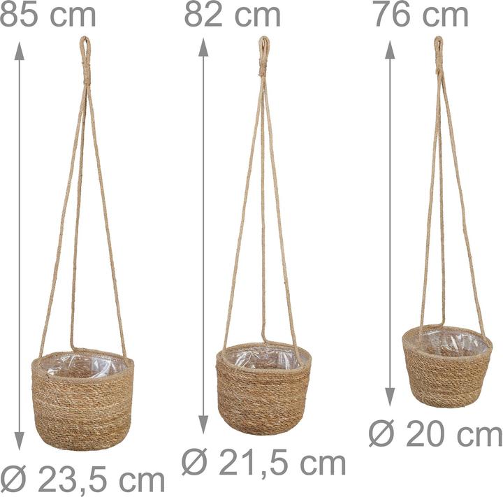 Image du produit Relaxdays 3x pots-de-fleurs (23.50 cm)
