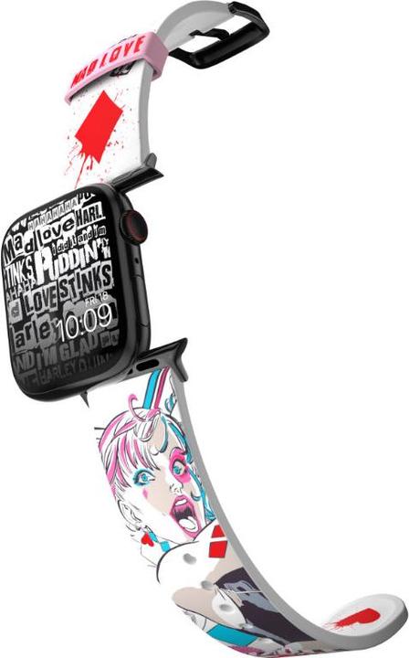 Image du produit Moby Fox Bracelet Smartwatch Harley Quinn Mad Love 22 mm (22 mm, Silicone, Acier inoxydable, Montre Apple)