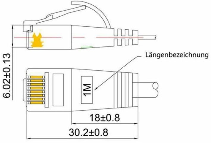 Produktbild Wirewin Netzwerkkabel (UTP, CAT6, 1 m)