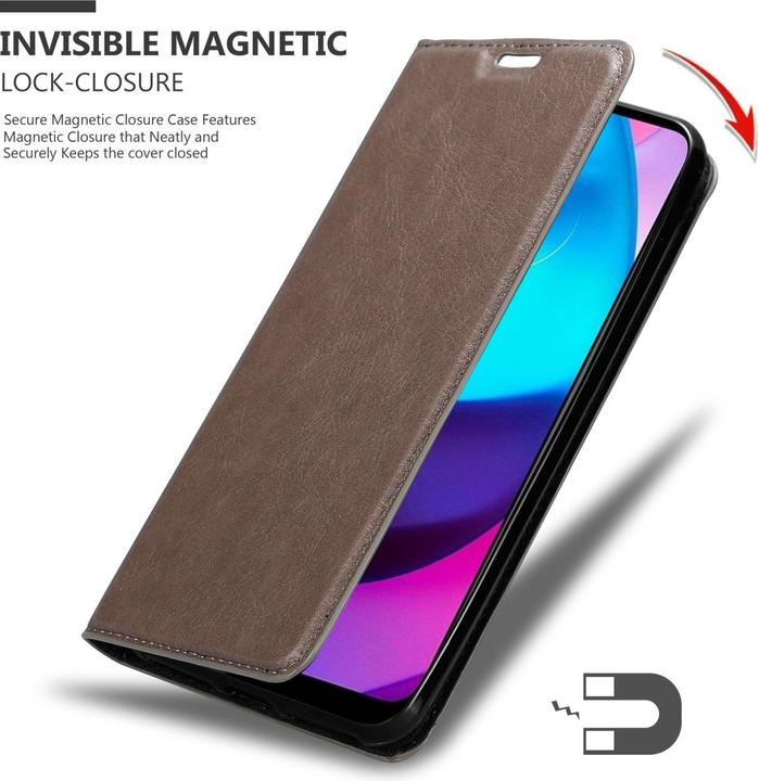 Actual product image Cadorabo Book Invis. Magnet sleeve (Motorola E30, Motorola Moto E20, Motorola Moto E40)
