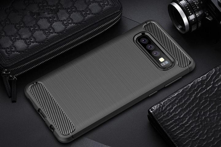 Image du produit Screenguard Samsung Galaxy S10 Housse Carbon Brushed Soft TPU (Samsung Galaxy S10)