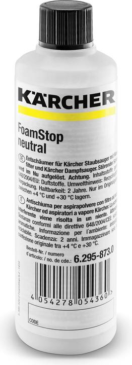 Nutritional values and ingredients Kärcher Foam Stop