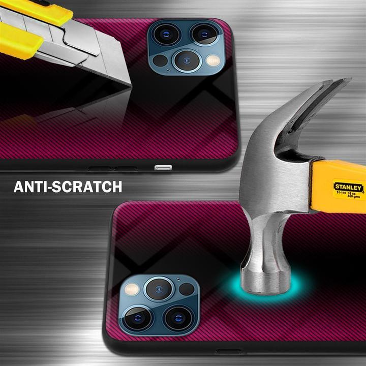 Produktbild Cadorabo TPU Gestreiftes Glas Cover (Apple iPhone 12 Pro Max)