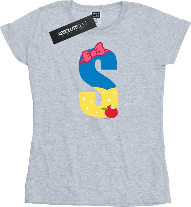Actual product image Disney Womens/Ladies Alphabet S Is For Snow White Cotton T-Shirt (XL)