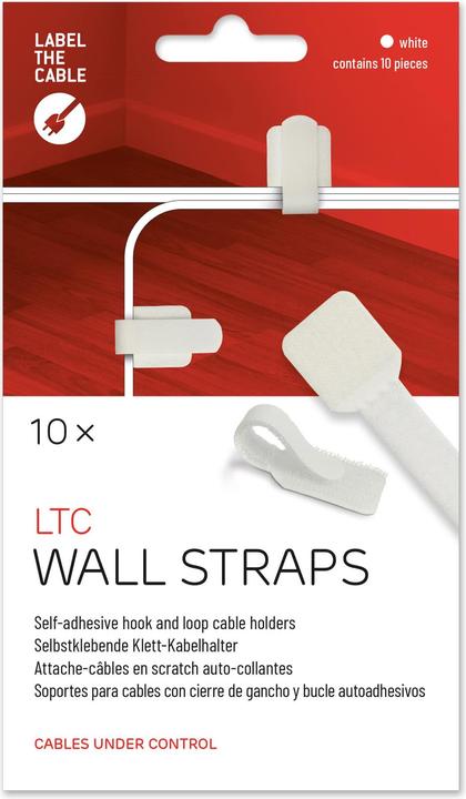 Produktbild Label-the-cable Klettkabelhalter selbstklebende (Klettkabelbinder, 90 mm, 10 Stk.)