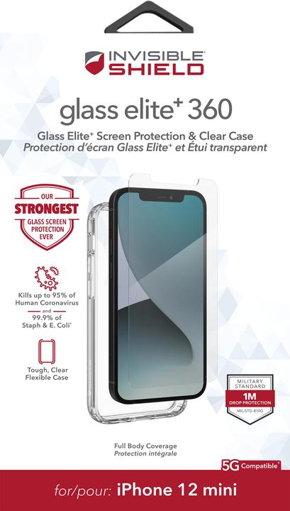 Produktbild Zagg InvisibleShield Glass Elite+ 360 (Apple iPhone 12 mini)